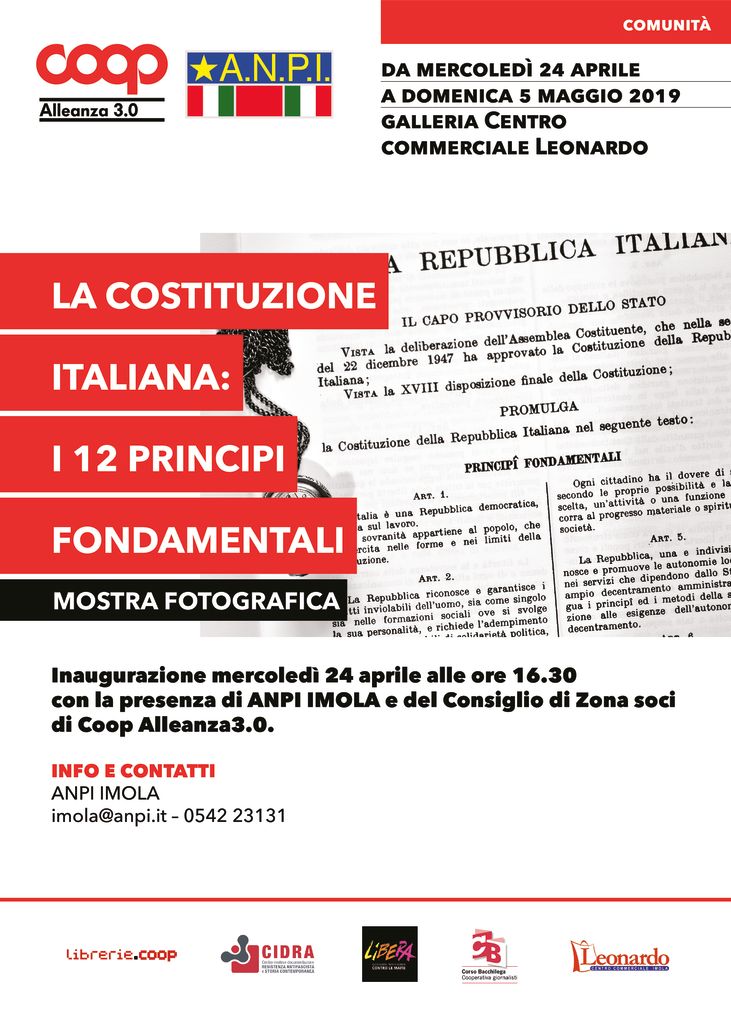 LA COSTITUZIONE ITALIANA: I 12 PRINCIPI FONDAMENTALI MOSTRA FOTOGRAFICA