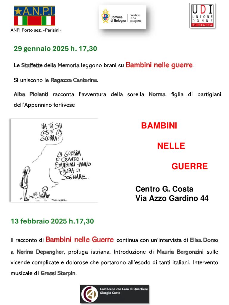 thumbnail of Bambini nelle guerre volantino